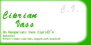 ciprian vass business card